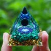 Piramida ORGONIT +LED Lampka PODSTAWA 5cm KRYSZTAŁ KAMIENIE AMULET 5cm HX19 - miniatura 14
