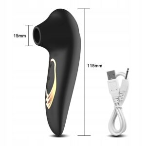 WIBRATOR SSĄCY Próżniowy na USB 10 Wibracji STYMULATOR DLA PAŃ Masażer - miniatura 9