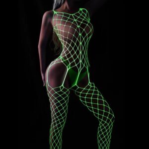 Bodystocking ŚWIECĄCE W CIEMNOŚCI Siateczka SEKSOWNA Uniwersalna BIELIZNA - miniatura 16