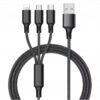 KABEL ŁADOWARKA 3w1 MICRO TYP-C do IPHONE USB-C 5A - miniatura 4