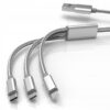 KABEL ŁADOWARKA 3w1 1.2m TYP-C Lightning USB-C 5A - miniatura 1