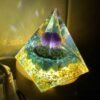 Piramida ORGONIT +LED Lampka PODSTAWA 5cm KRYSZTAŁ KAMIENIE AMULET 5cm HX04 - miniatura 10