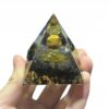 Piramida ORGONIT +LED Lampka PODSTAWA 5cm KRYSZTAŁ KAMIENIE AMULET 5cm HX05 - miniatura 2
