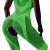 Bodystocking ŚWIECĄCE CIEMNOŚCI Siateczka BIELIZNA KOMBINEZON otwarty krok - miniatura 1