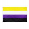 FLAGA TĘCZOWA LGBT DUŻA 90x150cm NIEBINARNOŚĆ F1 - miniatura 12