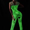 Bodystocking ŚWIECĄCE CIEMNOŚCI Siatka KORONKA BIELIZNA DAMSKA Kombinezon - miniatura 14