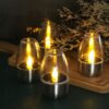 Lampka SOLARNA LED Płomień DEKORACYJNA OGRODOWA Znicz ŚWIECZKA CIEPŁA - miniatura 6