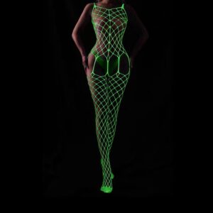Bodystocking ŚWIECĄCE W CIEMNOŚCI Siateczka SEKSOWNA Uniwersalna BIELIZNA - miniatura 10