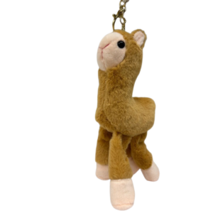 Pluszowa LAMA Brelok Zawieszka do Kluczy Jasny Brąz - miniatura 3