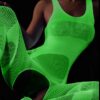 Bodystocking ŚWIECĄCE CIEMNOŚCI Siateczka BIELIZNA KOMBINEZON otwarty krok - miniatura 8