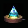 Piramida ORGONIT +LED Lampka PODSTAWA 5cm KRYSZTAŁ KAMIENIE AMULET 5cm HX15 - miniatura 6